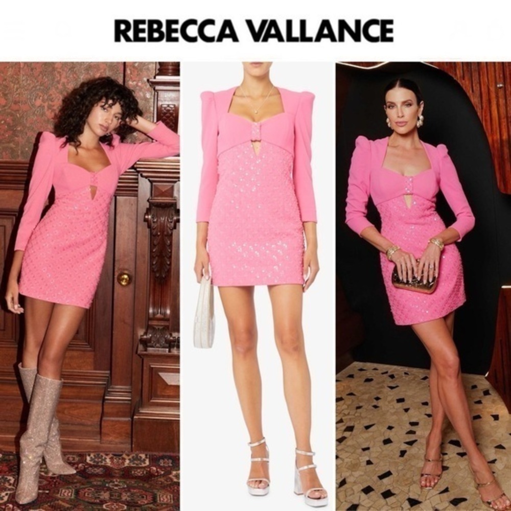 Rebecca Vallance Marie Long Sleeve Mini Dress US 4